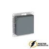 Розетка с белой крышкой ip20 16а 250в автозажимная AtlasDesign грифель