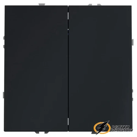 Перекрестный двухклавишный выключатель Voltum S70 графит VLS020506