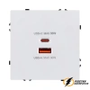 Зарядка USB 2 порта А+C 6000mA 65Вт Brionilux Z белая глянцевая