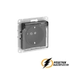 Розетка с прозрачной крышкой ip44 16а 250в AtlasDesign карбон