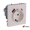Розетка с USB зарядкой 2 порта А+C 2400mA Kollinger Eclipse кашемир