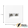 Компьютерная розетка rj45 двойная UTP cat 5e ArtGallery белая