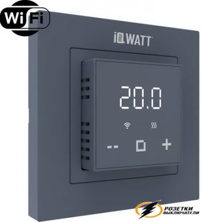 IQ Watt терморегулятор программируемый с WI-FI графит