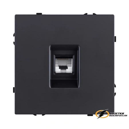 Розетка компьютерная rj45 cat 6 Kollinger Eclipse черная