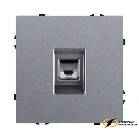 Розетка компьютерная rj45 cat 6 Kollinger Eclipse серая