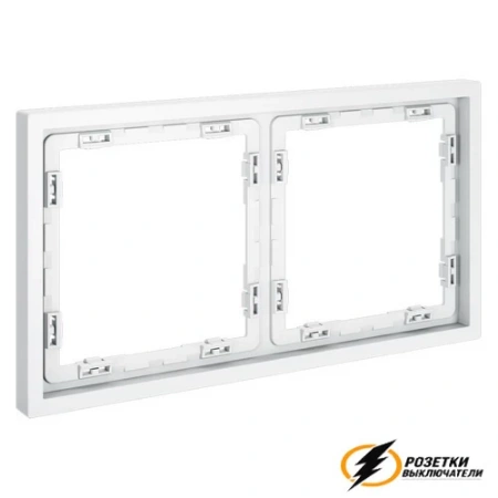 Рамка 2 местная Voltum S70 белая матовая VLS100201