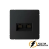 Компьютерная розетка rj45 двойная UTP cat 5e ArtGallery карбон