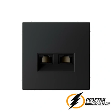 Компьютерная розетка rj45 двойная UTP cat 5e ArtGallery карбон