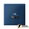 Зарядка USB 2 порта тип А-С 3000 mA ArtGallery аквамарин
