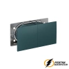 Розетка двойная с крышкой 10а 250в AtlasDesign изумруд