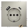Розетка с USB зарядкой 2 порта, А+C 3,2 mA Voltum S70 кашемир VLS040502