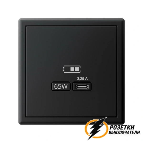 Зарядка USB 1 порта тип С 3250 mA ArtGallery карбон