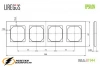 Рамка пластиковая 4 местная Liregus Epsilon Classic бежевая