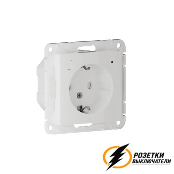 Умная розетка Zigbee Sber с заземлением 10а 250в AtlasDesign белая