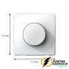 Диммер поворотно-нажимной LED 3-150 Вт, 10-400 Вт ArtGallery белый