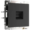 Розетка компьютерная rj45 cat 6 Werkel черная матовая