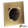 Накладка розетки зарядки тип А+C Voltum S70 Metal латунь VLSM001008