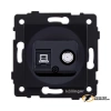 Розетка тв спутник и интернет rj45 cat 5e Kollinger Aspekt черная