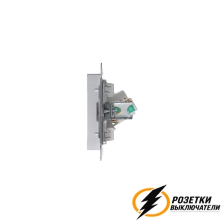 Компьютерная розетка rj45 UTP/FTP cat 5e AtlasDesign алюминий