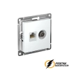 Розетка тв и интернет rj45 cat 6 AtlasDesign белая
