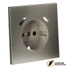 Накладка розетки зарядки тип А+C Voltum S70 Metal никель VLSM001010
