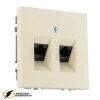 Розетка компьютерная rj45 двойная cat 6 Liregus Modern бежевая