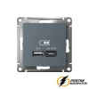 Зарядка USB 2 порта А+C 3,0 mA AtlasDesign грифель