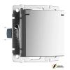 Розетка с крышкой ip40 16а 250в Werkel серебряная матовая