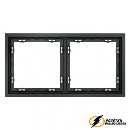 Рамка 2 местная Voltum S70 графит VLS100206