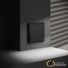 Звонковый выключатель одноклавишный НО Voltum S70 черный VLS010607