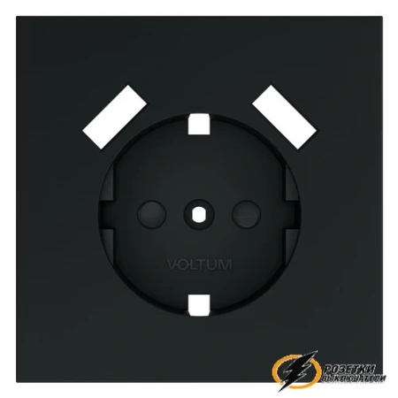 Накладка розетки зарядки тип А+А Voltum S70 графит VLS000906