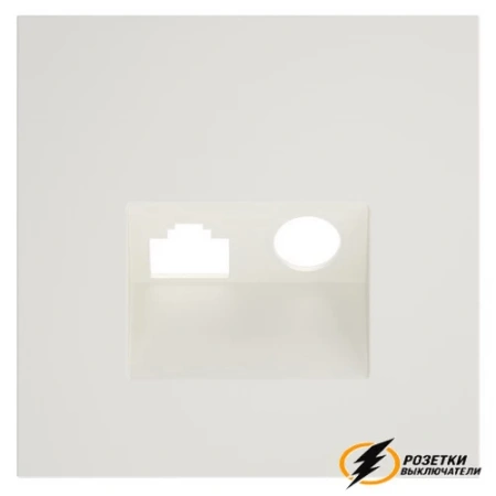 Накладка тв+интернет розетки Voltum S70 хлопок VLS002712