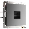 Розетка компьютерная rj45 cat 5e Werkel графит матовая
