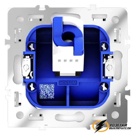 Розетка компьютерная rj45 rj45 cat 6 Voltum S70 белая глянцевая VLS060100