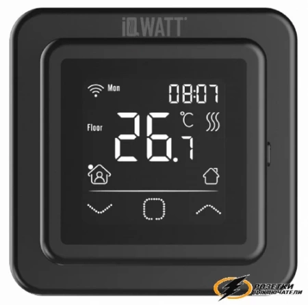 IQ Watt терморегулятор программируемый с WI-FI черный