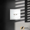 Розетка компьютерная rj45 двойная cat 6 Voltum S70 белая глянцевая VLS060200