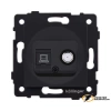 Розетка тв спутник и интернет rj45 cat 5e Kollinger Aspekt черная матовая