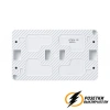 Розетка накладная двойная с прозрачной крышкой ip54 16а 250в AtlasDesign Profi белая