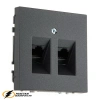 Розетка компьютерная rj45 двойная cat 6 Liregus Modern антрацит