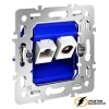 Розетка тв и интернет Voltum S70 серая VLS002716+VLS0607M