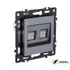 Розетка компьютерная rj45 двойная cat 6 Kollinger Asthetik серая