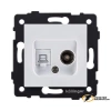 Розетка тв и интернет rj45 cat 6 Kollinger Aspekt белая