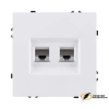 Розетка компьютерная rj45 двойная cat 6 Kollinger Eclipse белая
