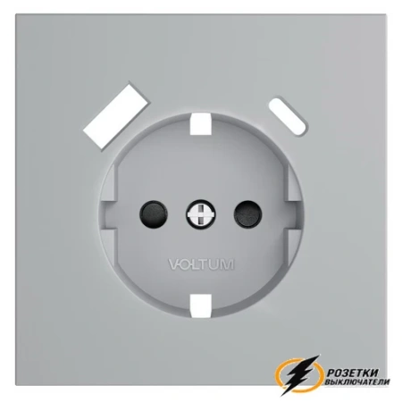 Накладка розетки зарядки тип А+C Voltum S70 серая VLS001015