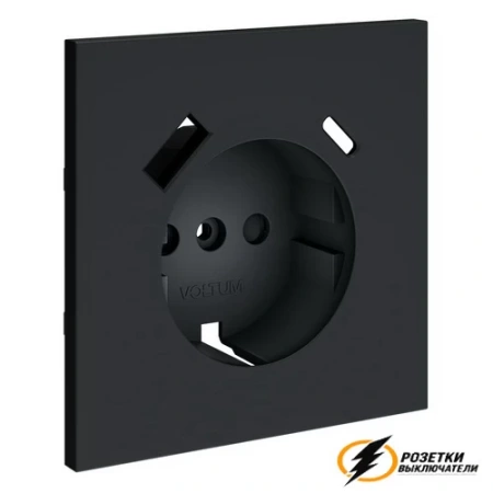 Накладка розетки зарядки тип А+C Voltum S70 графит VLS001006