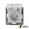Розетка с прозрачной крышкой ip44 16а 250в AtlasDesign белая
