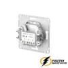 Выключатель двухклавишный с подсветкой автозажимной AtlasDesign мокко