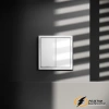 Выключатель проходной двухклавишный с подсветкой Voltum S70 Metal никель VLSM000411+VLS020400
