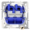 Розетка компьютерная rj45 двойная cat 6 Voltum S70 Metal никель VLSM001411+VLS0602M