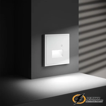 Подсветка ступенек с датчиком движения Voltum S70 белая матовая. VLS070701